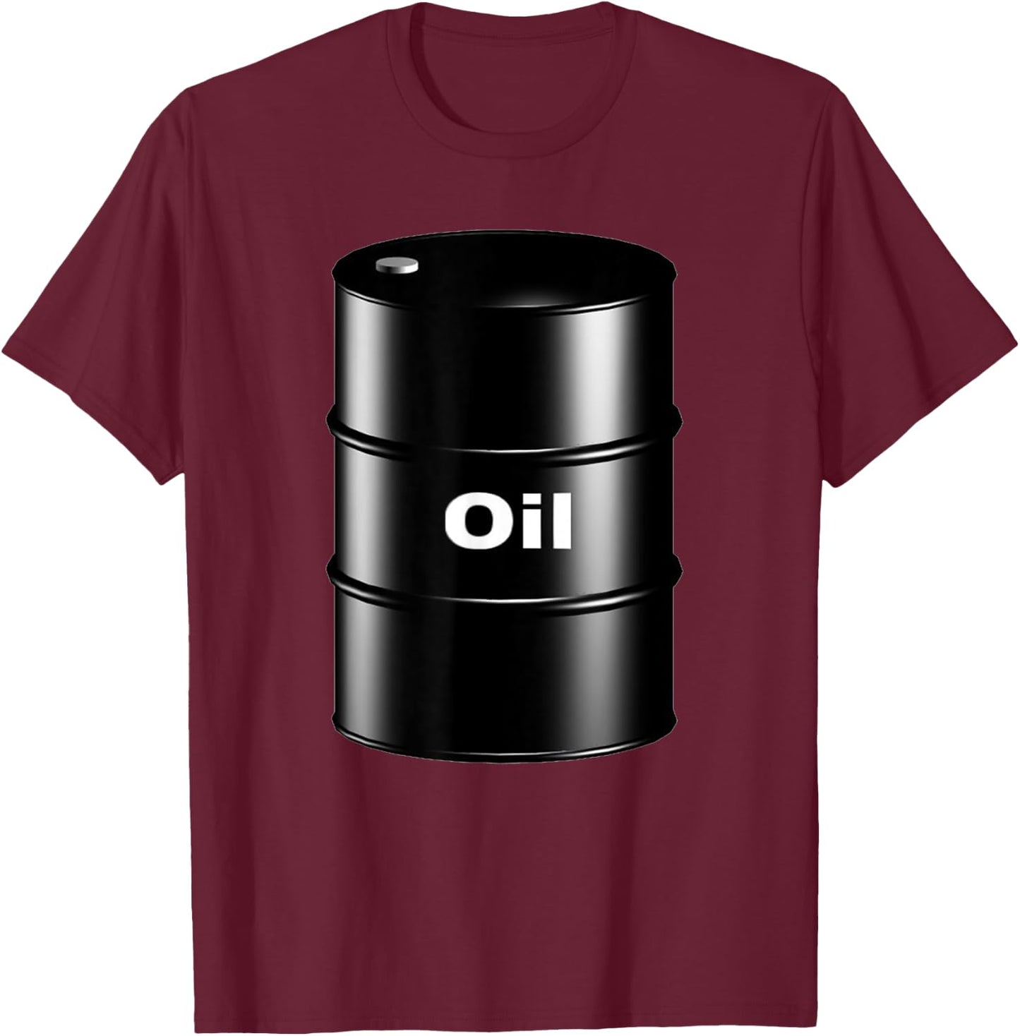 Large Barrel of Crude Oil T-Shirt - T-Shirt | Maroon