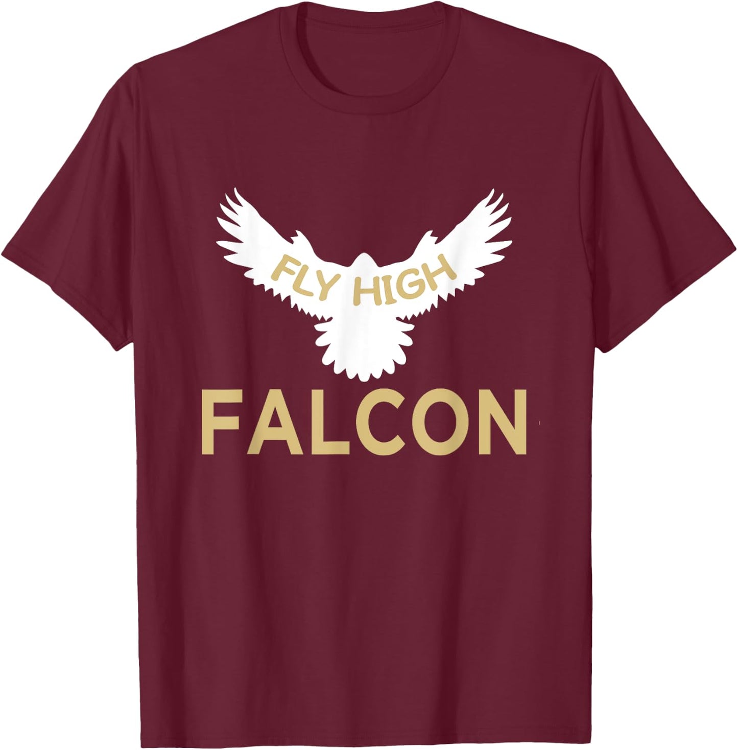 Fly High Falcon - Whisperer Falconer Bird of Prey Falconry T-Shirt - T-Shirt | Maroon