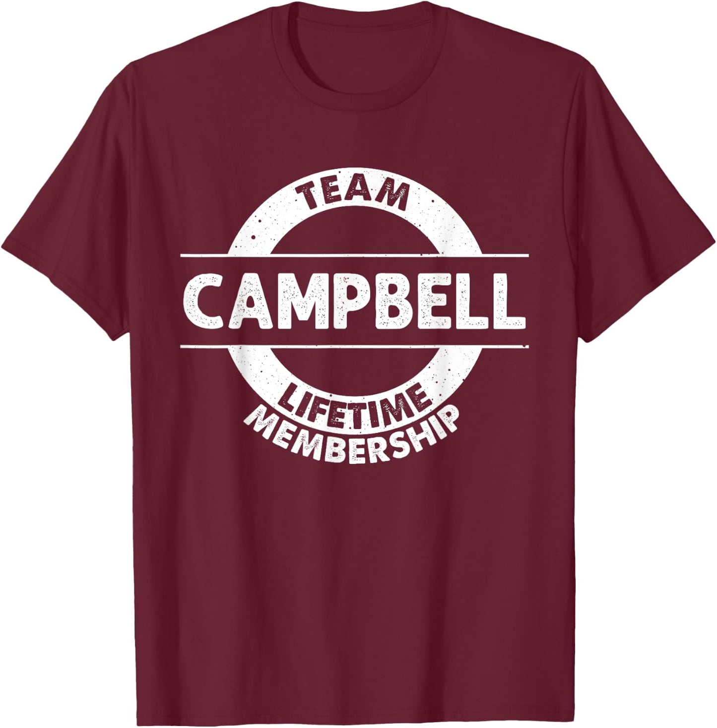 CAMPBELL Gift Funny Surname Family Tree Birthday Reunion T-Shirt - T-Shirt | Maroon