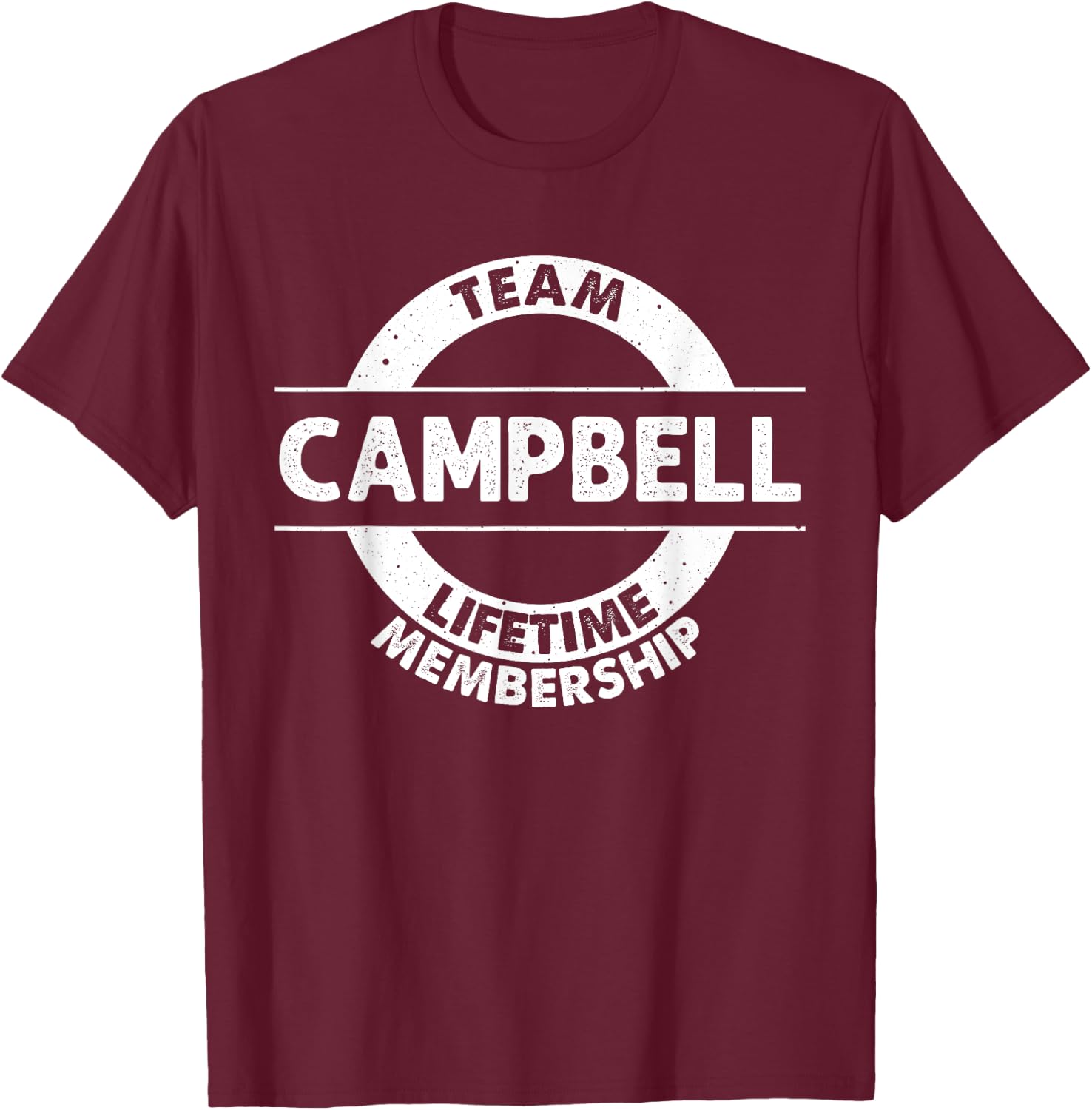 CAMPBELL Gift Funny Surname Family Tree Birthday Reunion T-Shirt - T-Shirt | Maroon