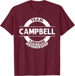 CAMPBELL Gift Funny Surname Family Tree Birthday Reunion T-Shirt - T-Shirt | Maroon