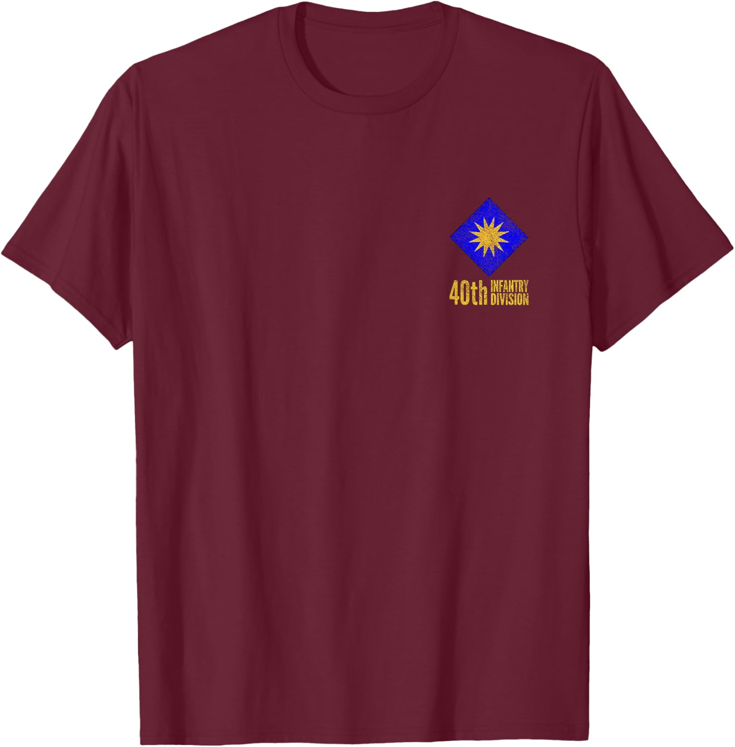 40th Infantry Division Army T-Shirt - T-Shirt | Maroon
