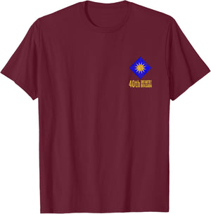 40th Infantry Division Army T-Shirt - T-Shirt | Maroon