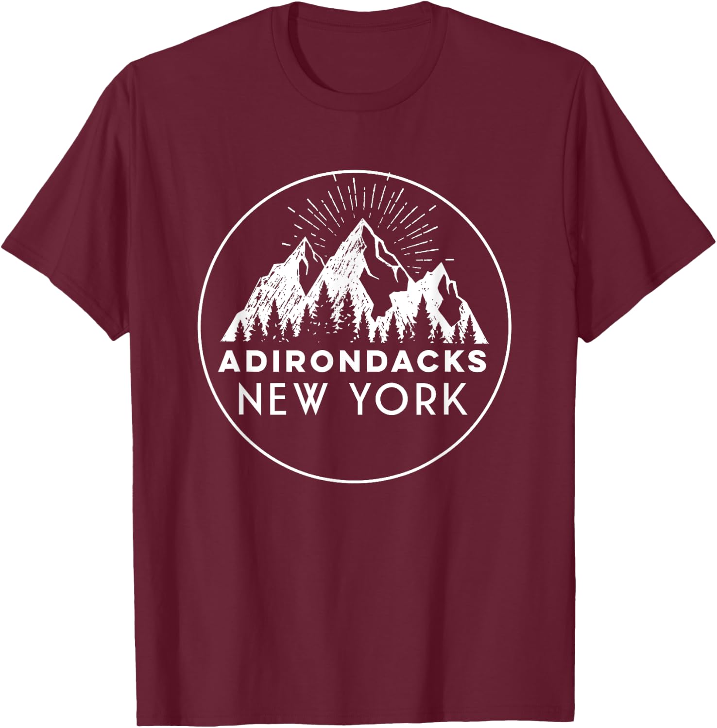 Adirondacks Women | Adirondacks New York Gift T-Shirt - T-Shirt | Maroon