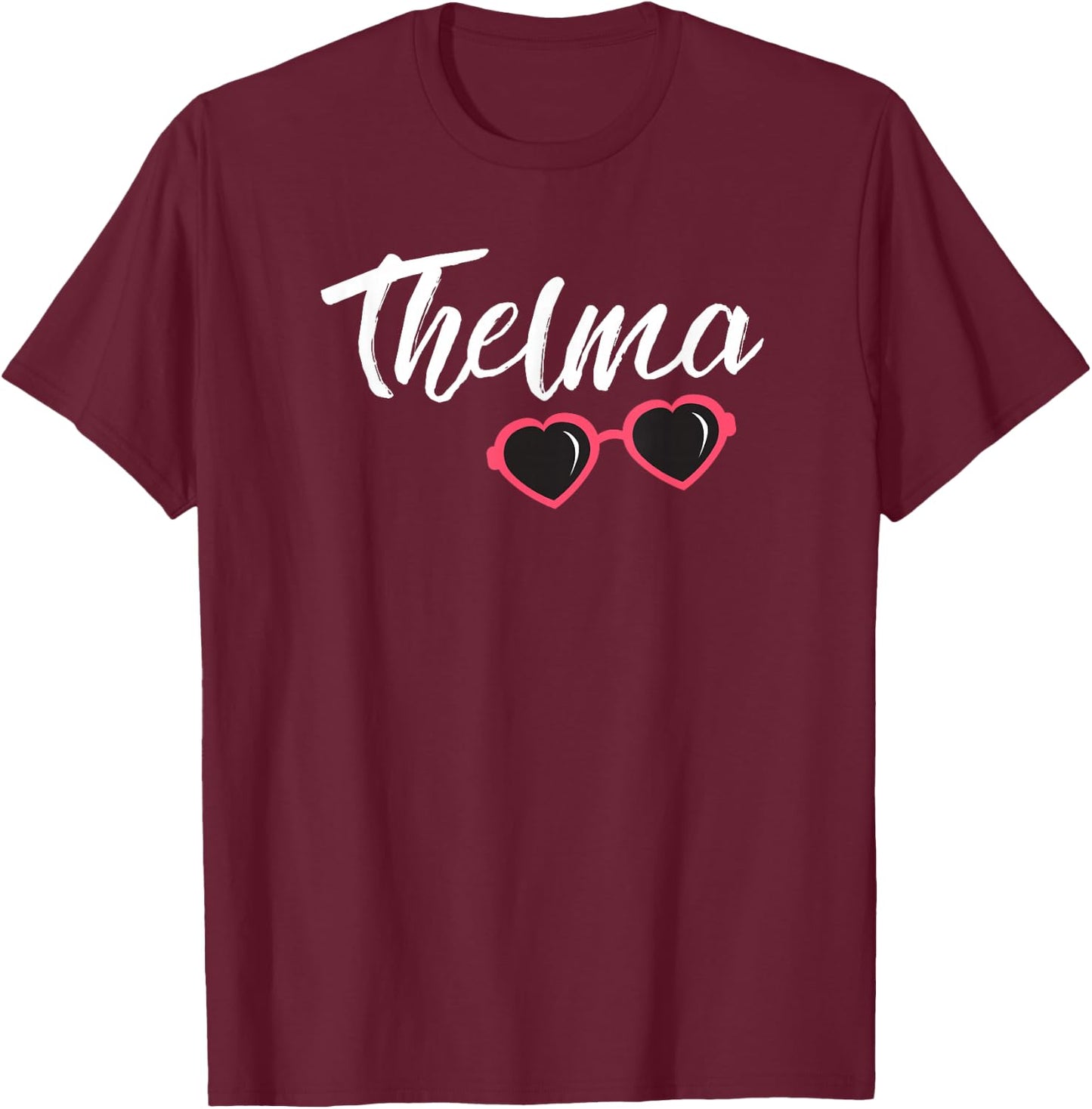 Thelma Pink Glasses Cute Matching Best Friends T-Shirt - T-Shirt | Maroon