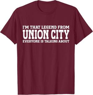 Union City Hometown CA California Home Roots Union City T-Shirt - T-Shirt | Maroon