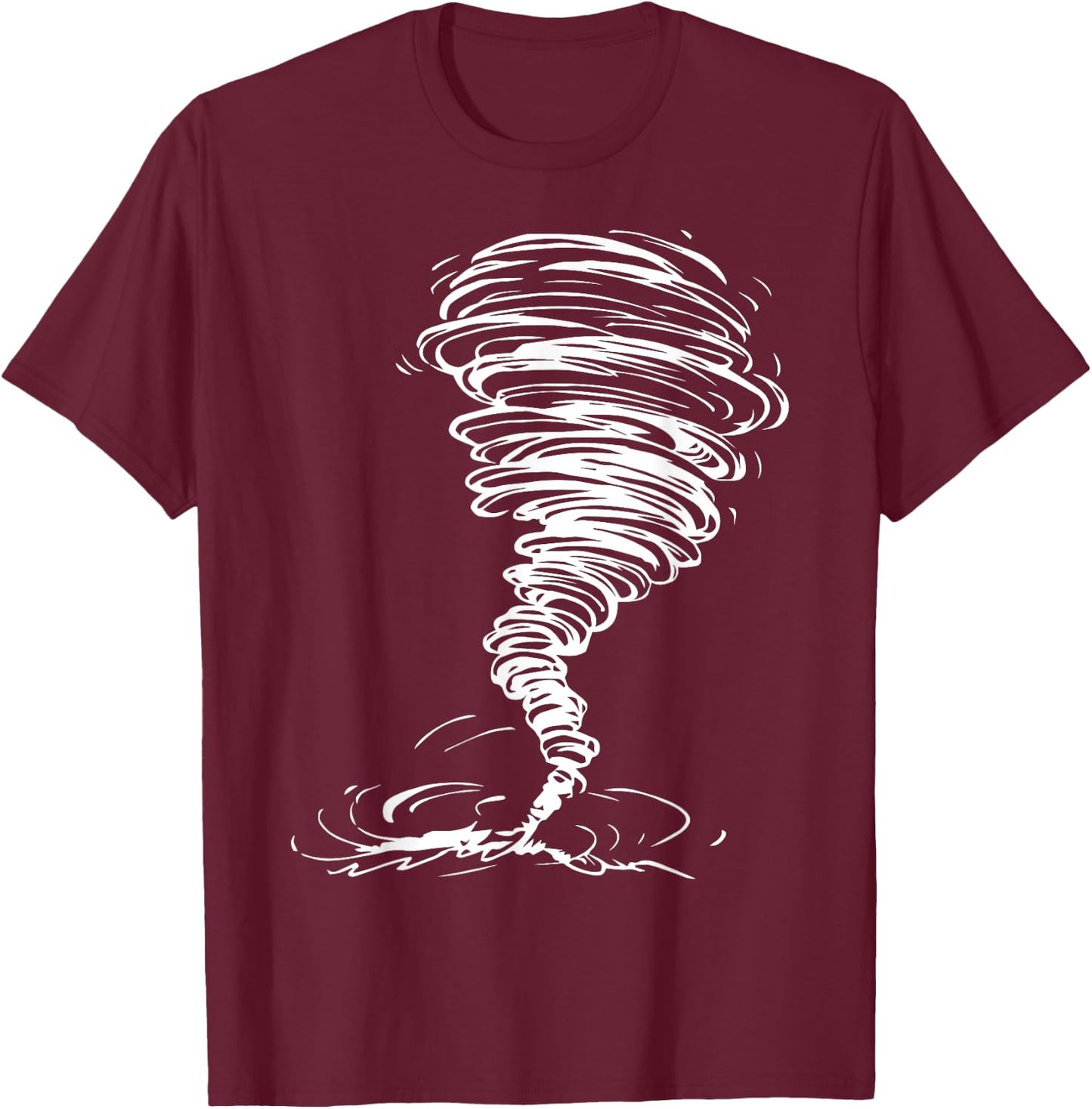 While Storm Tornado Twister Hurricane Weather Scary Costume T-Shirt - T-Shirt | Maroon