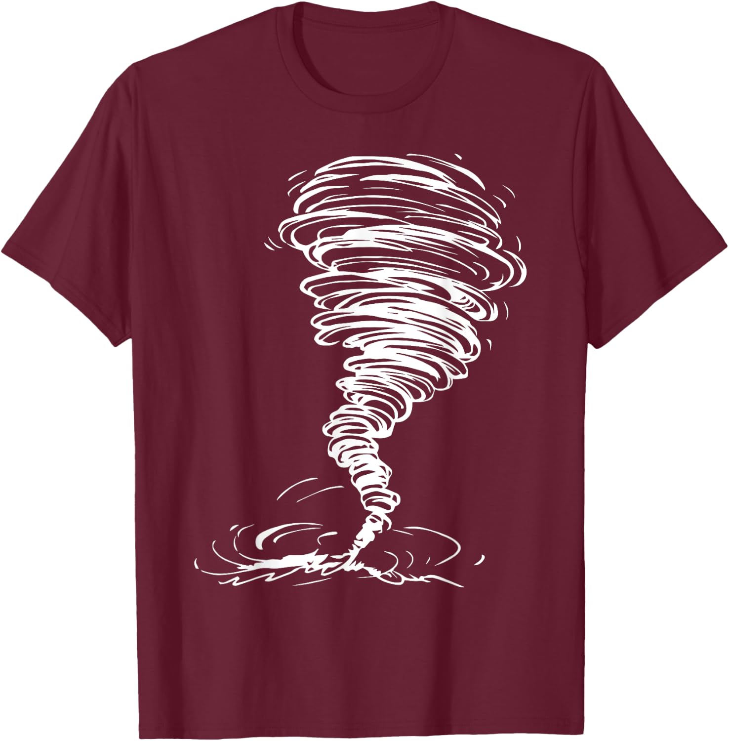 While Storm Tornado Twister Hurricane Weather Scary Costume T-Shirt - T-Shirt | Maroon