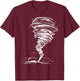 While Storm Tornado Twister Hurricane Weather Scary Costume T-Shirt - T-Shirt | Maroon