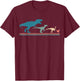 Dinosaur Chicken Evolution Funny Vintage Retro 70S T-Shirt - T-Shirt | Maroon