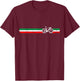 Cyclist Flag Italy Italian Bike Racing Cycling Bicycle Gifts T-Shirt - T-Shirt | Maroon