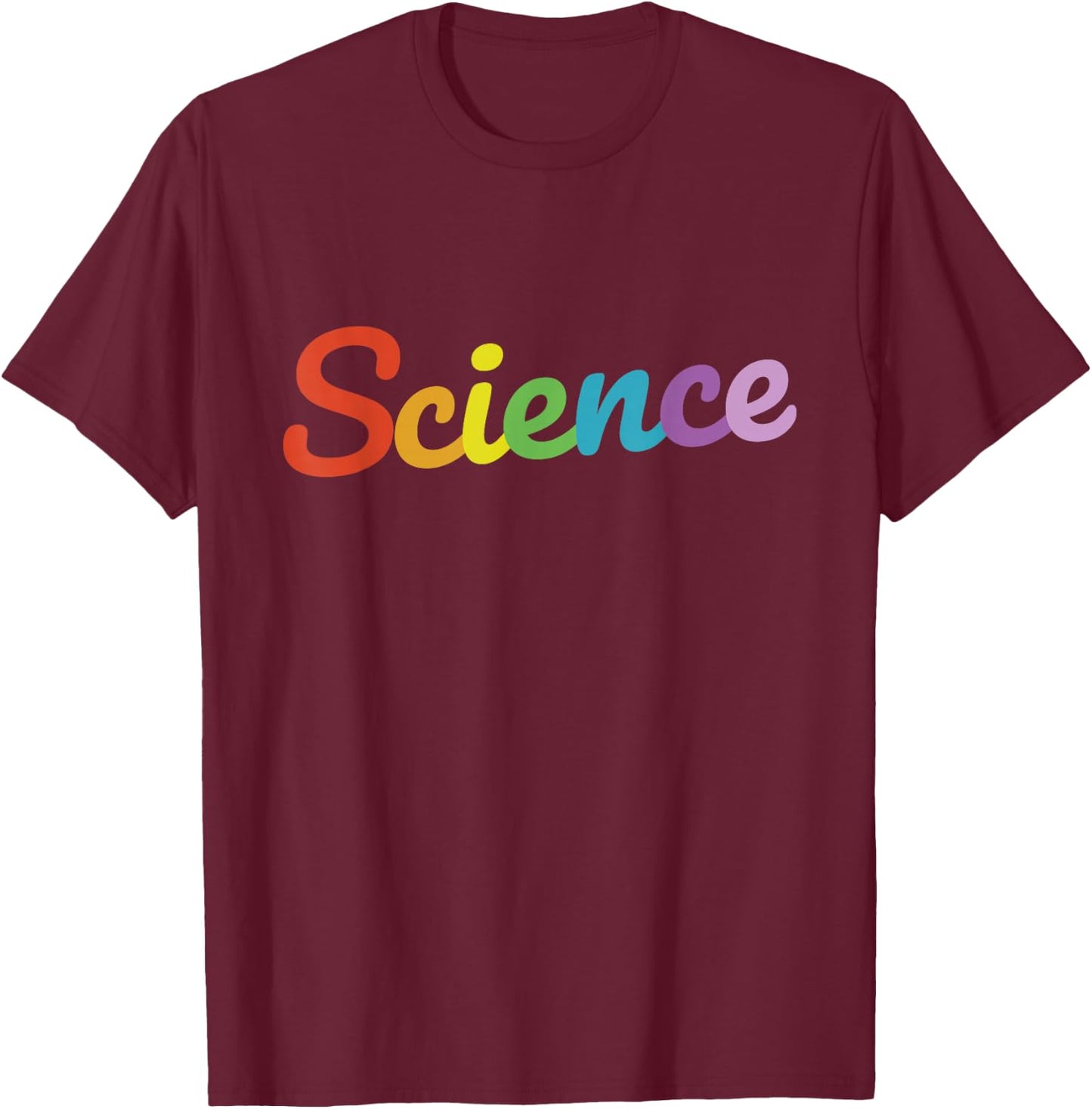Rainbow Scientist I Love Science Graphic Gay Pride LGTBQ T-Shirt - T-Shirt | Maroon