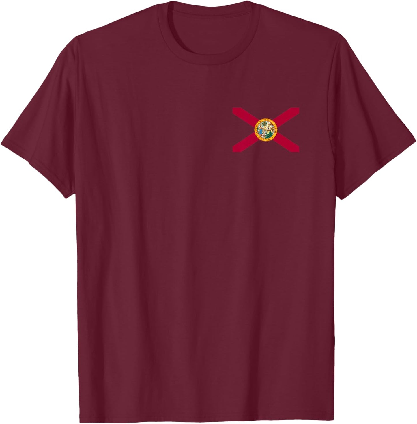 Flag of Florida -- the Sunshine State Miami Orlando Tampa T-Shirt - T-Shirt | Maroon