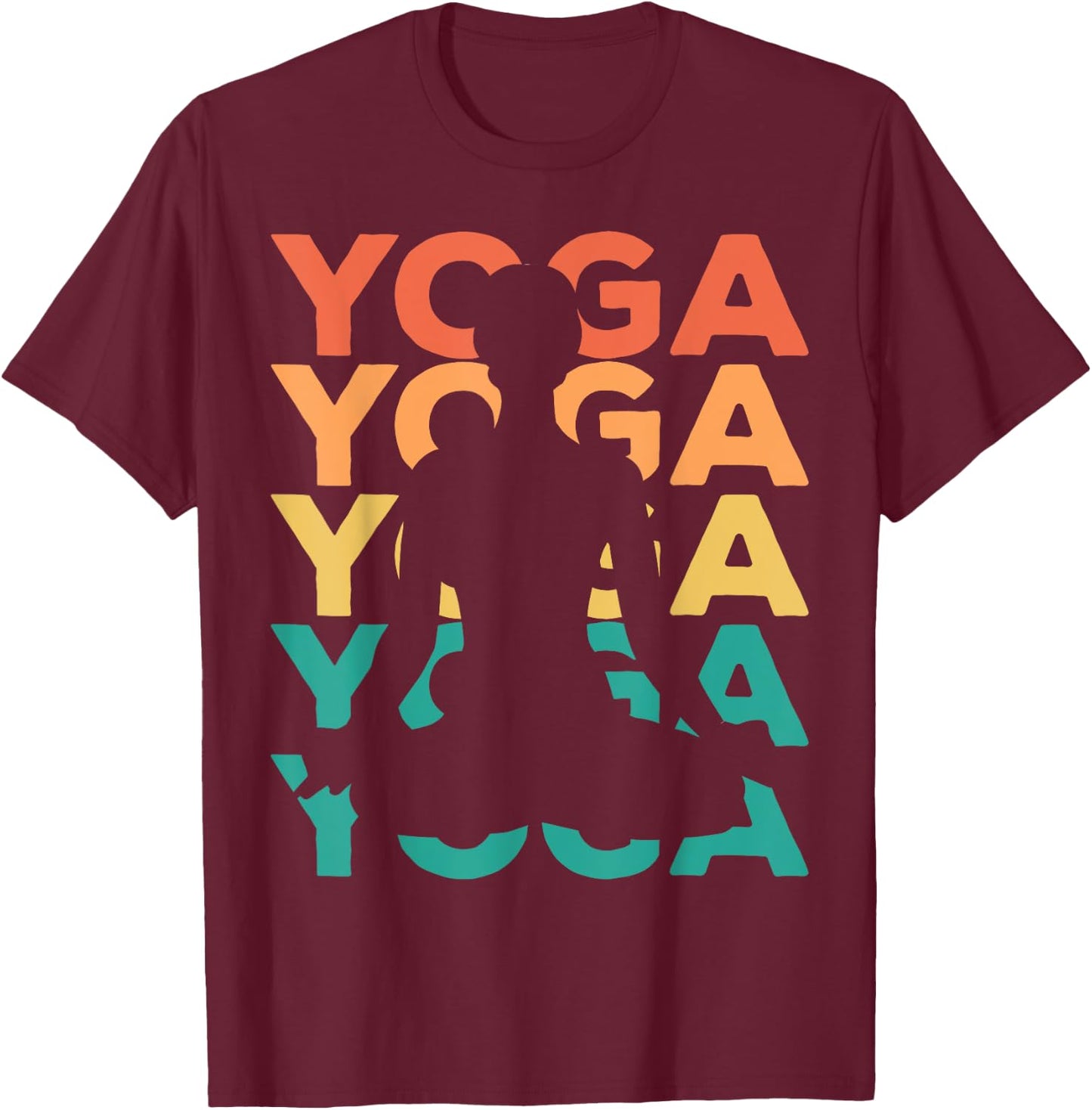 Retro Vintage Yoga Gift Yogis T-Shirt - T-Shirt | Maroon