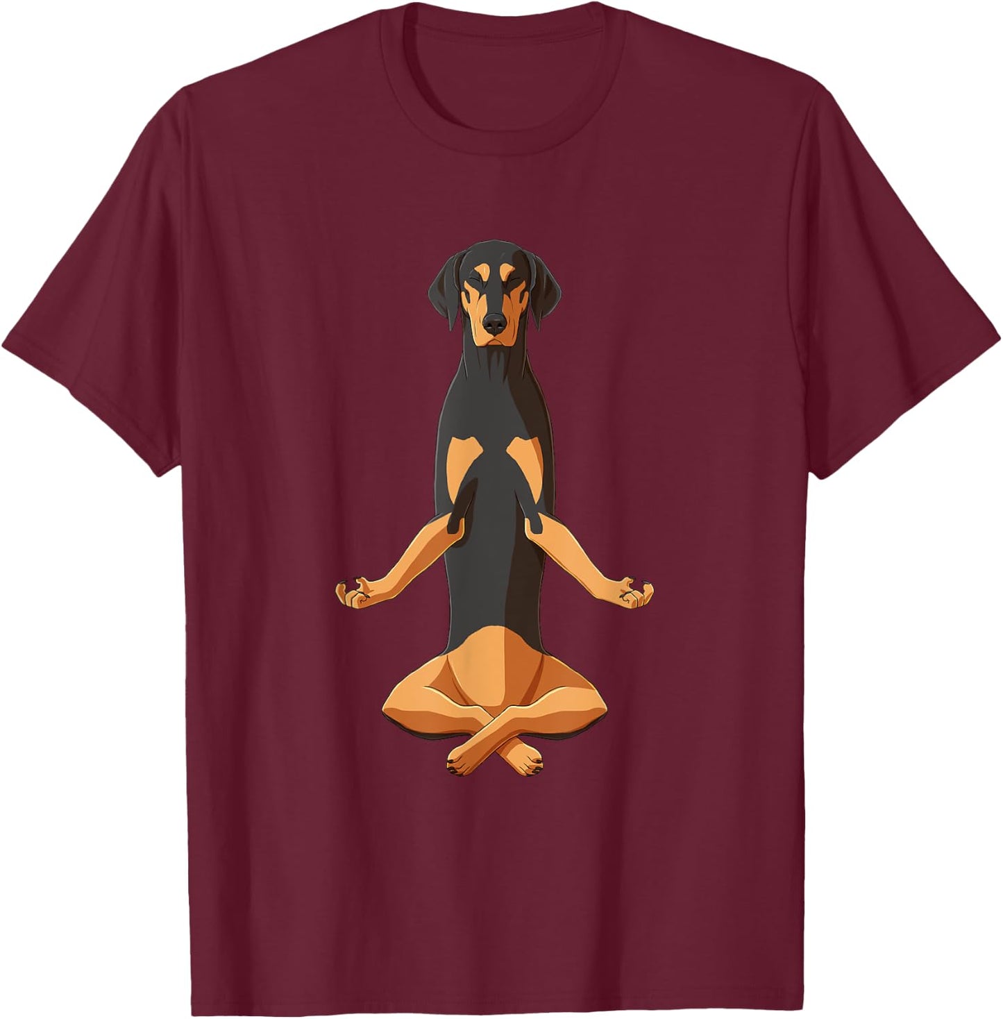Funny Yoga Dog Transylvanian Hound T-Shirt - T-Shirt | Maroon