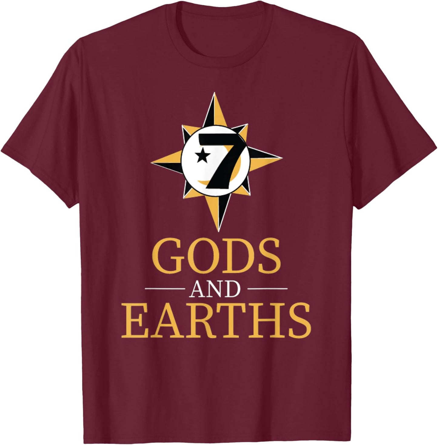 Gods and Earths Five Percent Nation Five Percenter T-Shirt - T-Shirt | Maroon
