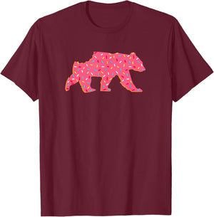 Animal Cracker Frosted Gay Bear with Sprinkles and a Bite T-Shirt - T-Shirt | Maroon