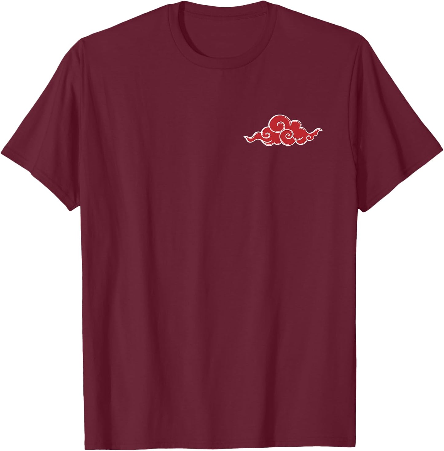 Red Japanese Cloud -Anime Style Manga Lover Aesthetic T-Shirt - T-Shirt | Maroon
