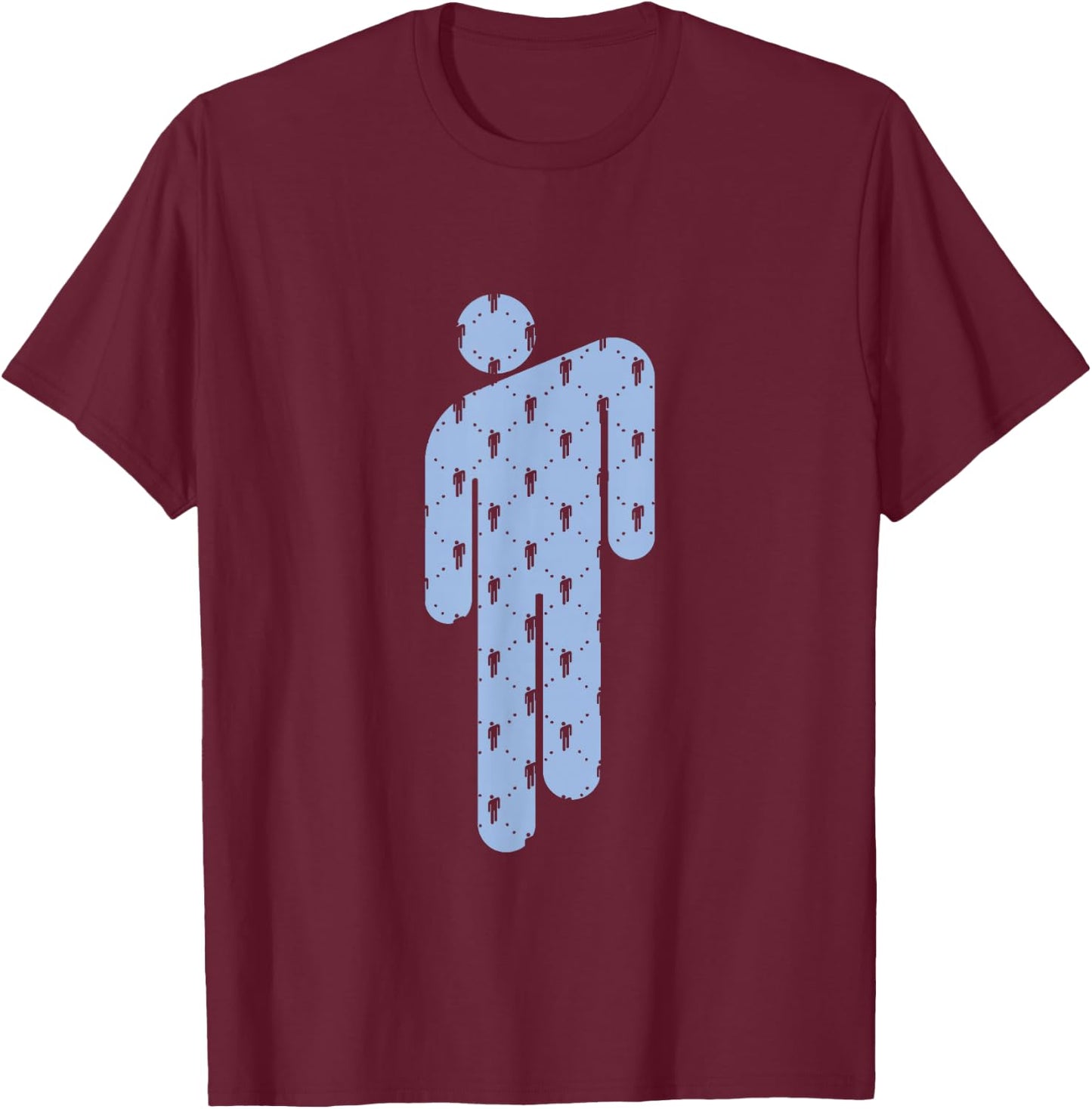 Billie Eilish Official Blohsh Blue T-Shirt - T-Shirt | Maroon