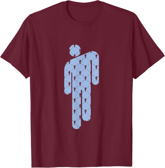 Billie Eilish Official Blohsh Blue T-Shirt - T-Shirt | Maroon