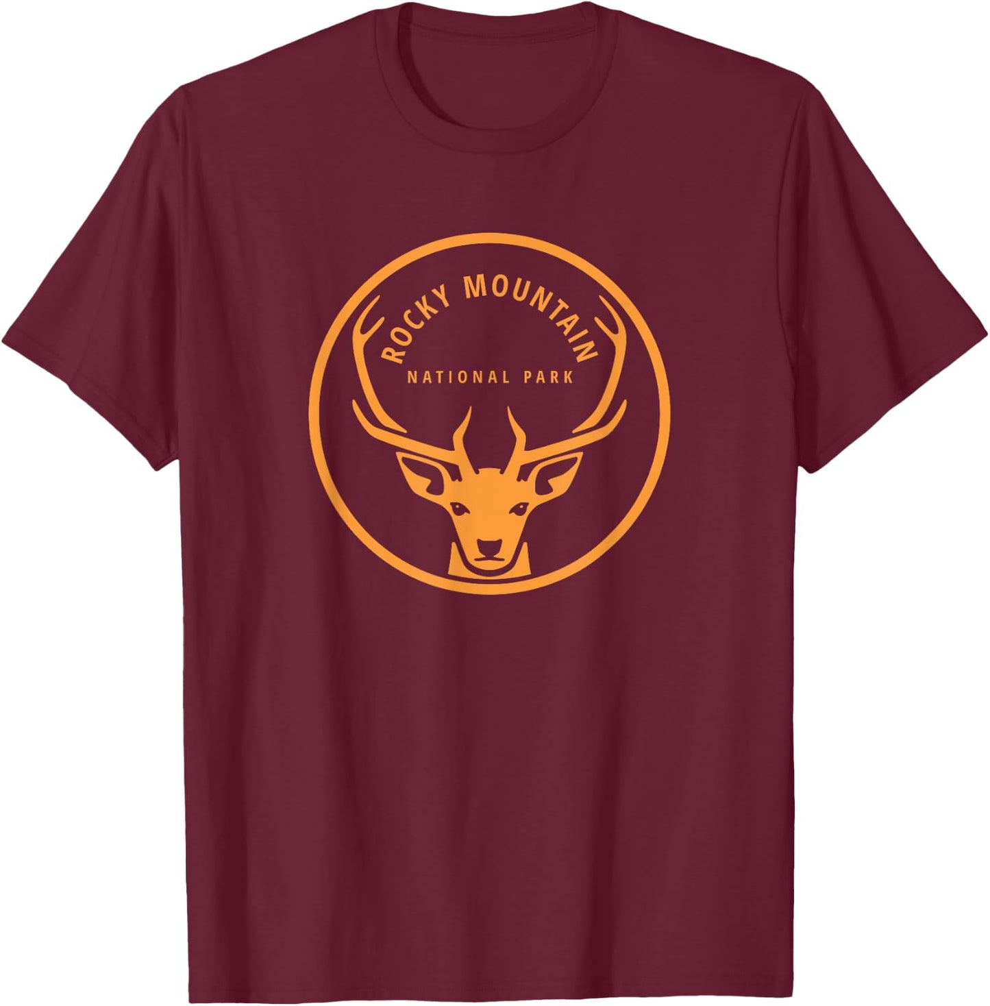 Rocky Mountain National Park Vintage Elk Souvenir Retro Gift T-Shirt - T-Shirt | Maroon