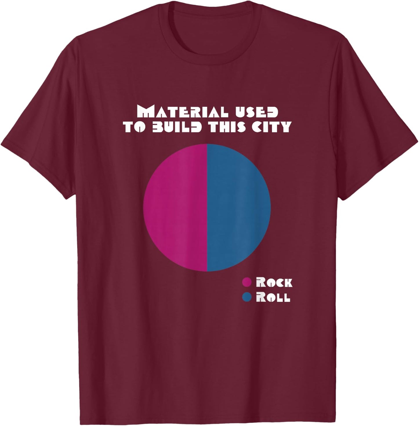 We Built This City 80's Classic Rock And Roll Music Lyrics T-Shirt - T-Shirt | Maroon