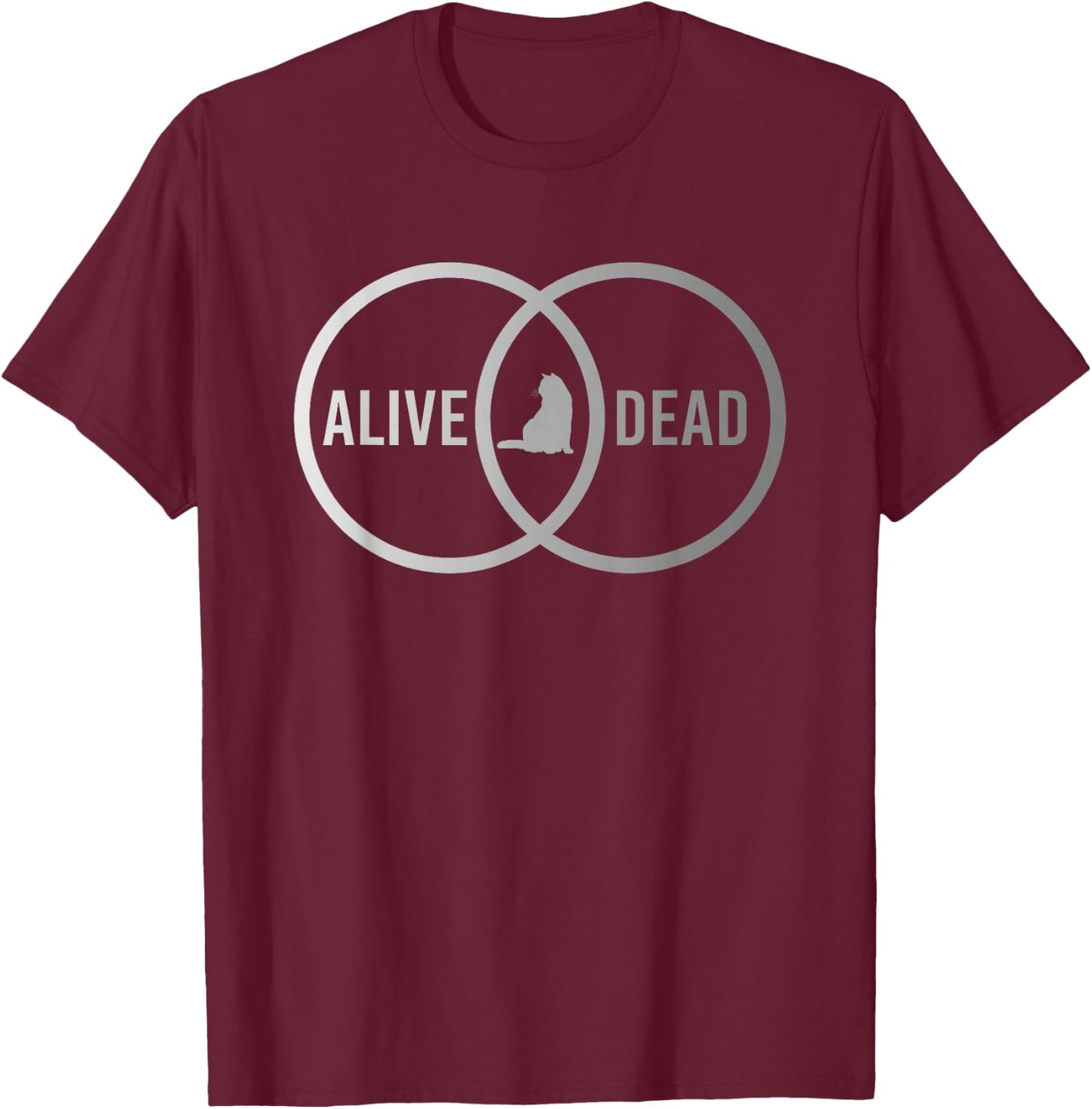 Scientist Pet Physics Gift Schrödinger's Cat T-Shirt - T-Shirt | Maroon