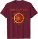 Funny Cruise Boating Her Captain His Anchor Matching Couple T-Shirt - T-Shirt | Maroon