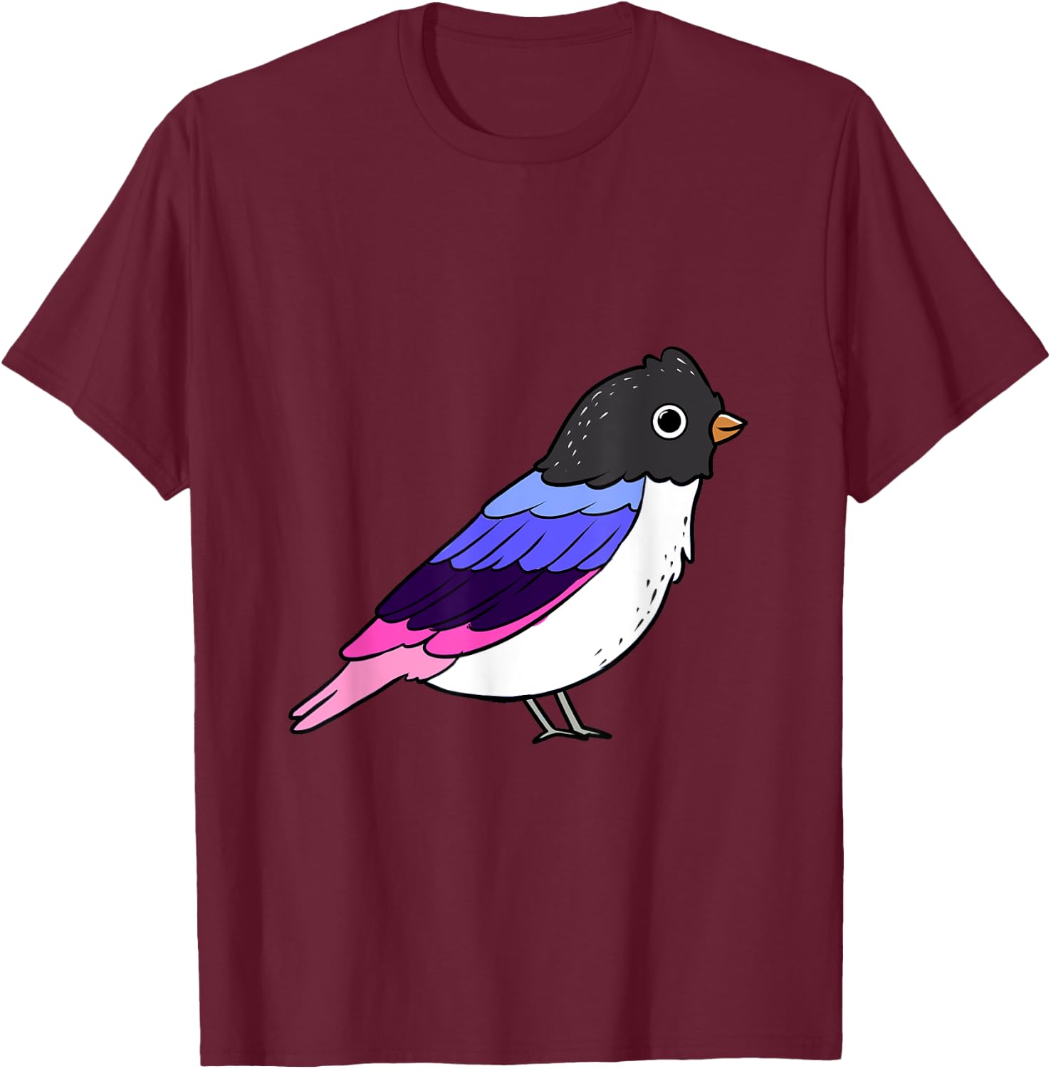 Omnisexual Bird Omnisexual Pride T-Shirt - T-Shirt | Maroon