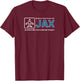 Jacksonville International Airport Florida Jax GPS Location T-Shirt - T-Shirt | Maroon