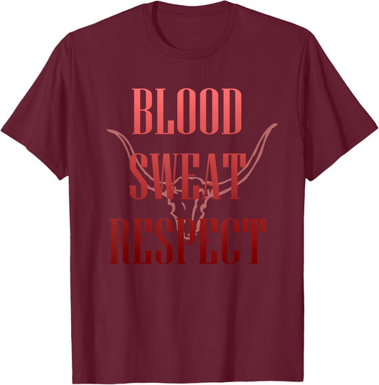 Blood Sweat Respect - Gym Motivation - Rage Mode T-Shirt - T-Shirt | Maroon