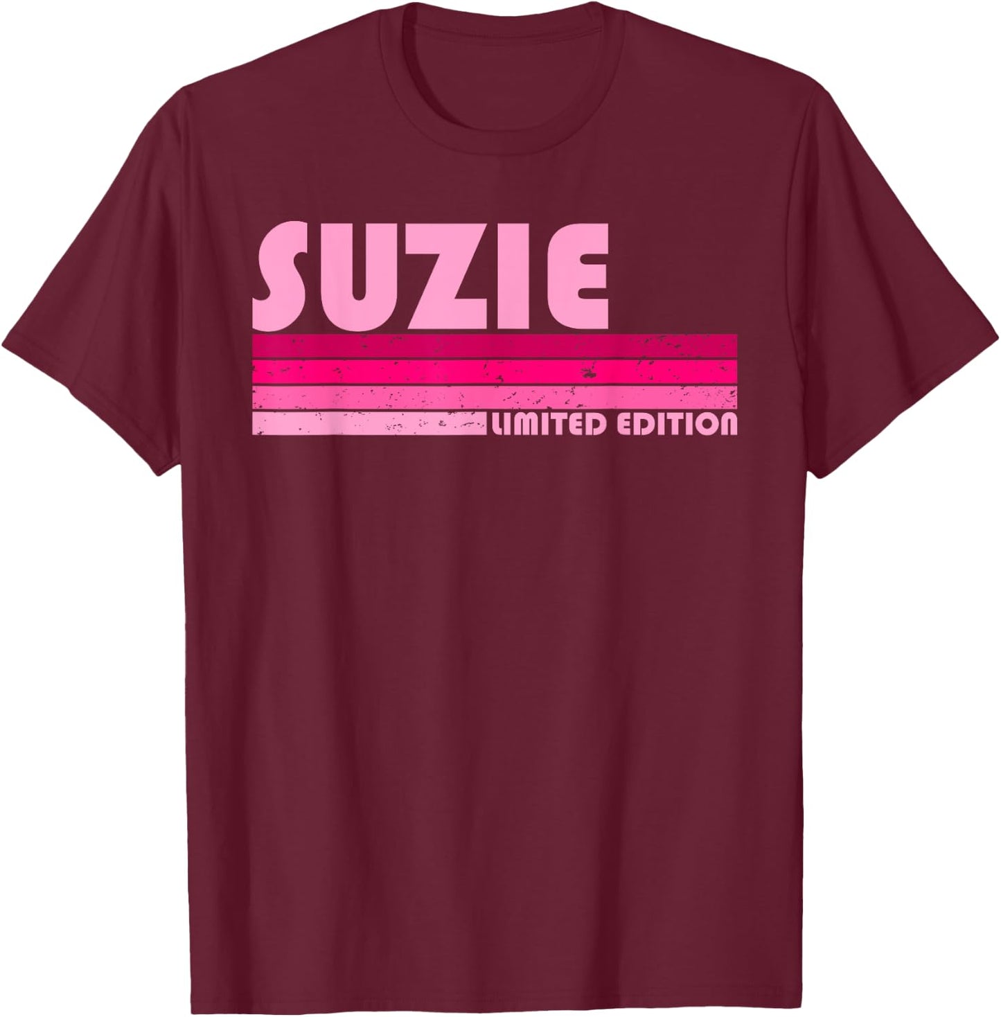 SUZIE Name Personalized Retro Vintage 80s 90s Birthday T-Shirt - T-Shirt | Maroon