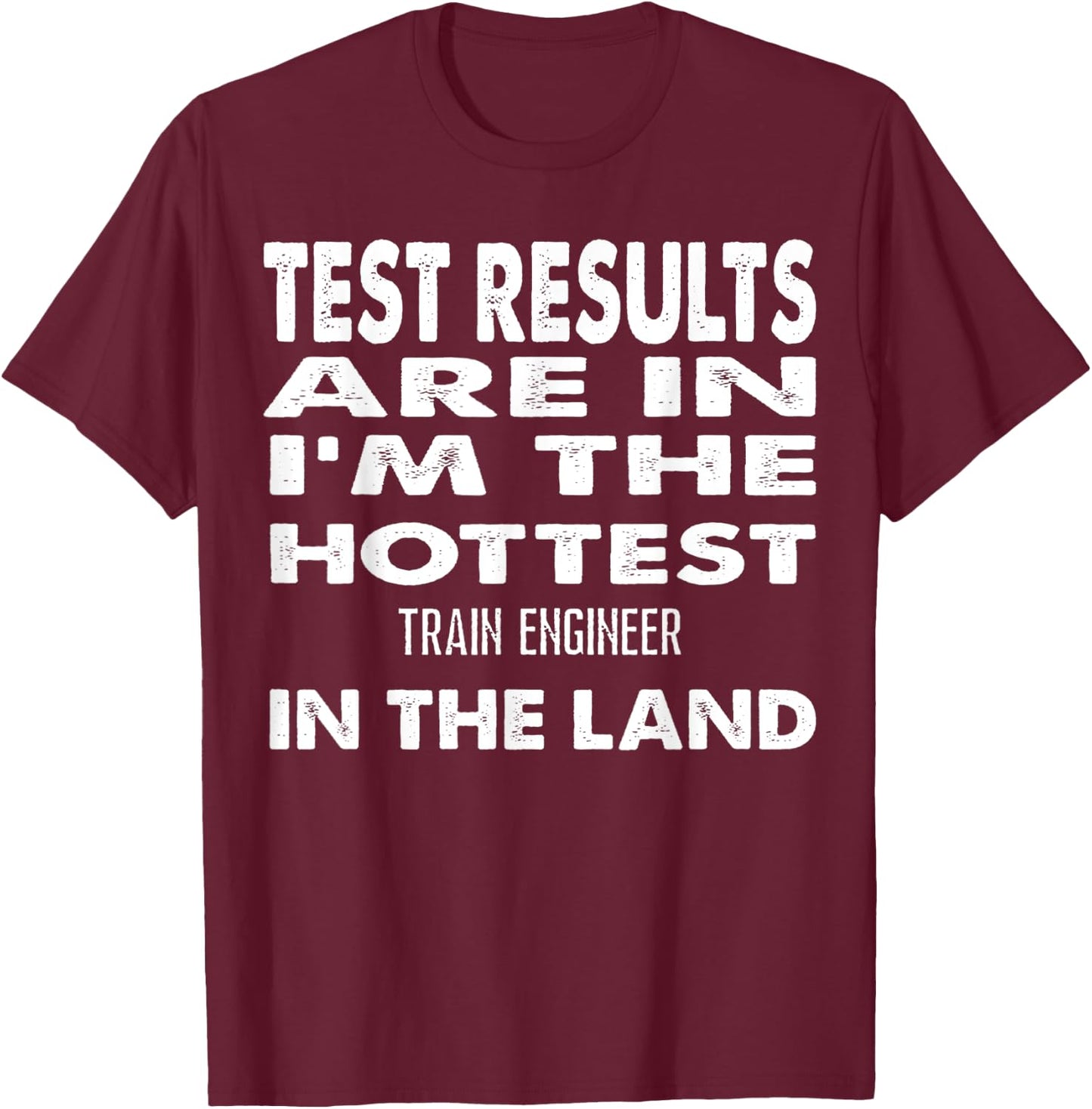 The Hottest Train Engineer In the Land Funny Gift T-Shirt - T-Shirt | Maroon