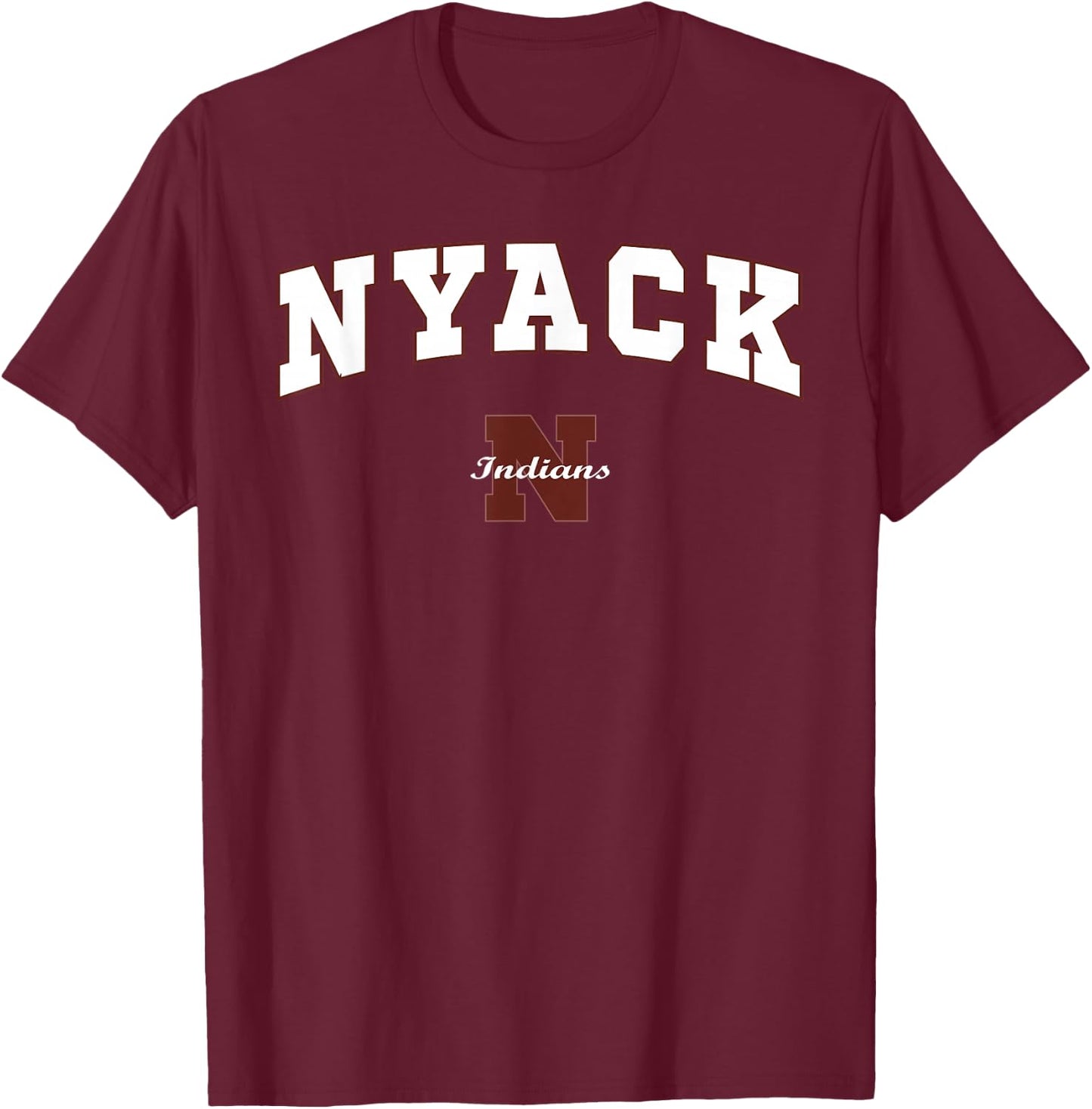 Nyack High School Indians T-Shirt - T-Shirt | Maroon