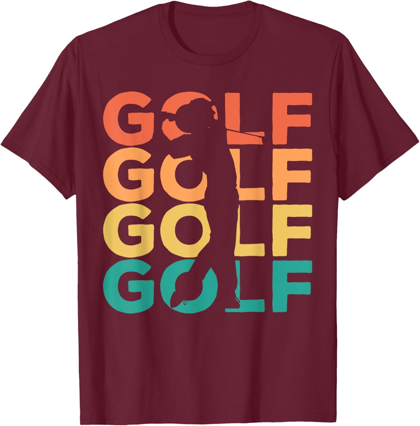 Retro Vintage Golfing Gift Golfers T-Shirt - T-Shirt | Maroon