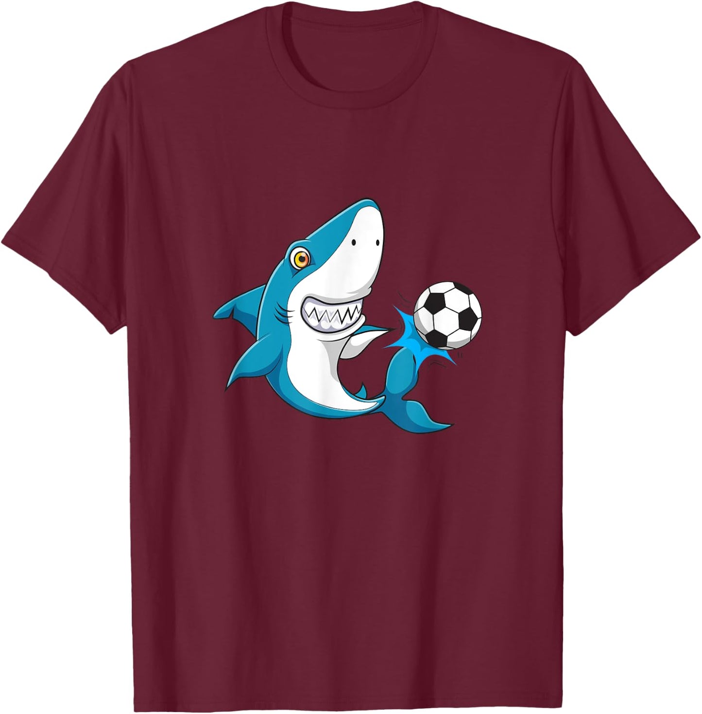 Cute soccer shark for soccer players T-Shirt - T-Shirt | Maroon