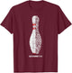 Christian Bowling Deuteronomy 31:6 Faith Christianity Bowler T-Shirt - T-Shirt | Maroon