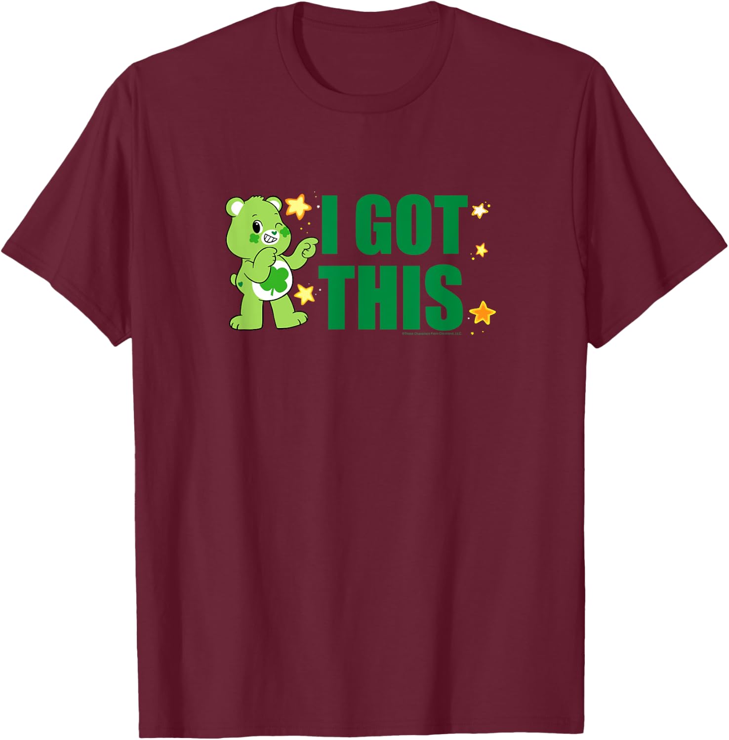 Care Bears Good Luck Bear I Got This Cute Cartoon T-Shirt - T-Shirt | Maroon