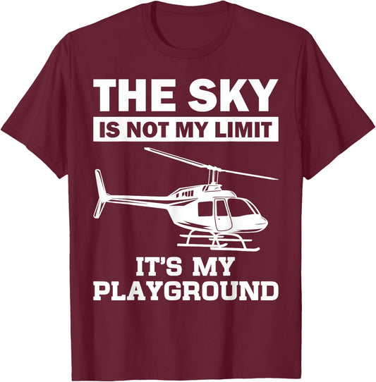 Cool Love Airplane Hanger Adventure Themed Designs Funny Helicopter Pilot Gift Women Chopper Lovers Black Small T-Shirt - T-Shirt | Maroon