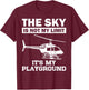 Cool Love Airplane Hanger Adventure Themed Designs Funny Helicopter Pilot Gift Women Chopper Lovers Black Small T-Shirt - T-Shirt | Maroon
