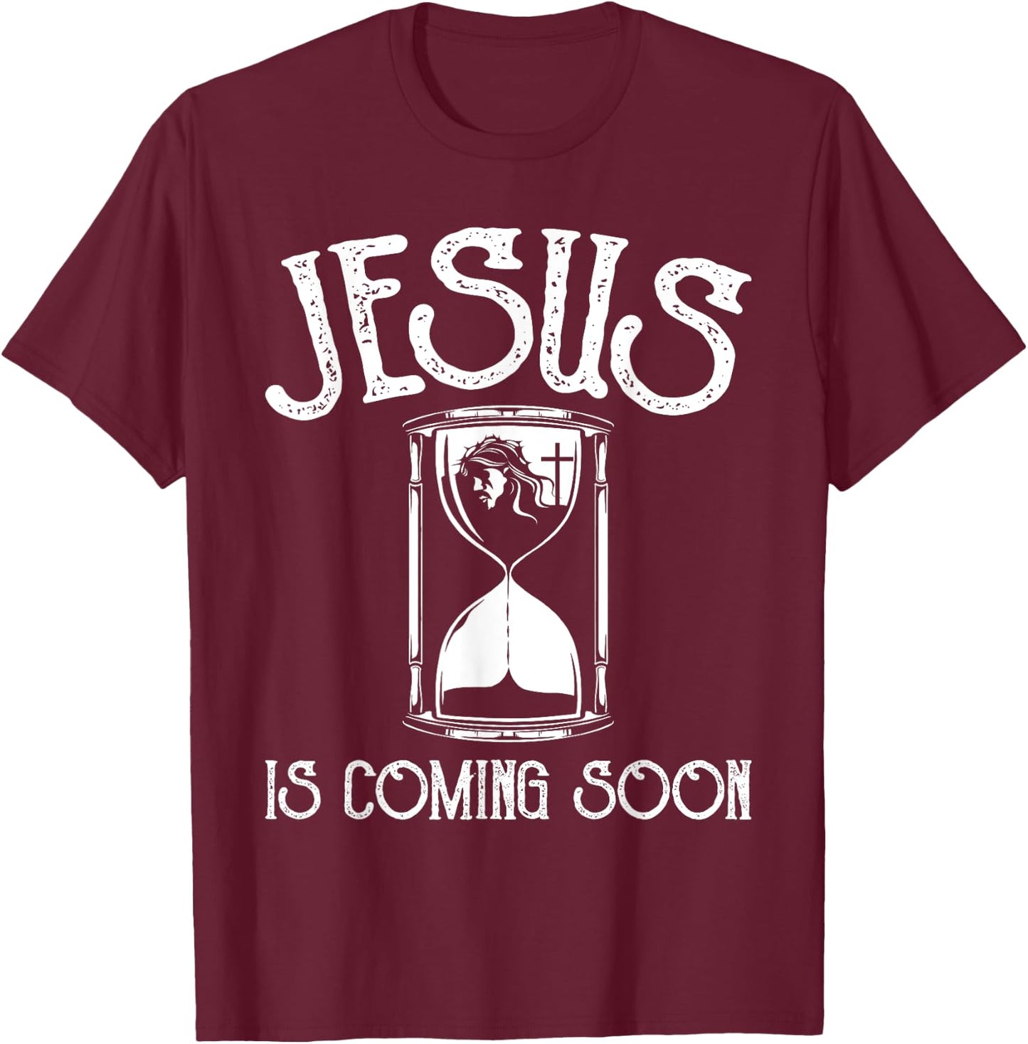 Jesus Is Coming Soon - Christian Religious Bible Church T-Shirt - T-Shirt | Maroon
