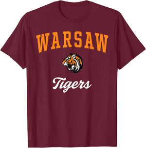 Warsaw High School Tigers T-Shirt - T-Shirt | Maroon