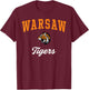 Warsaw High School Tigers T-Shirt - T-Shirt | Maroon