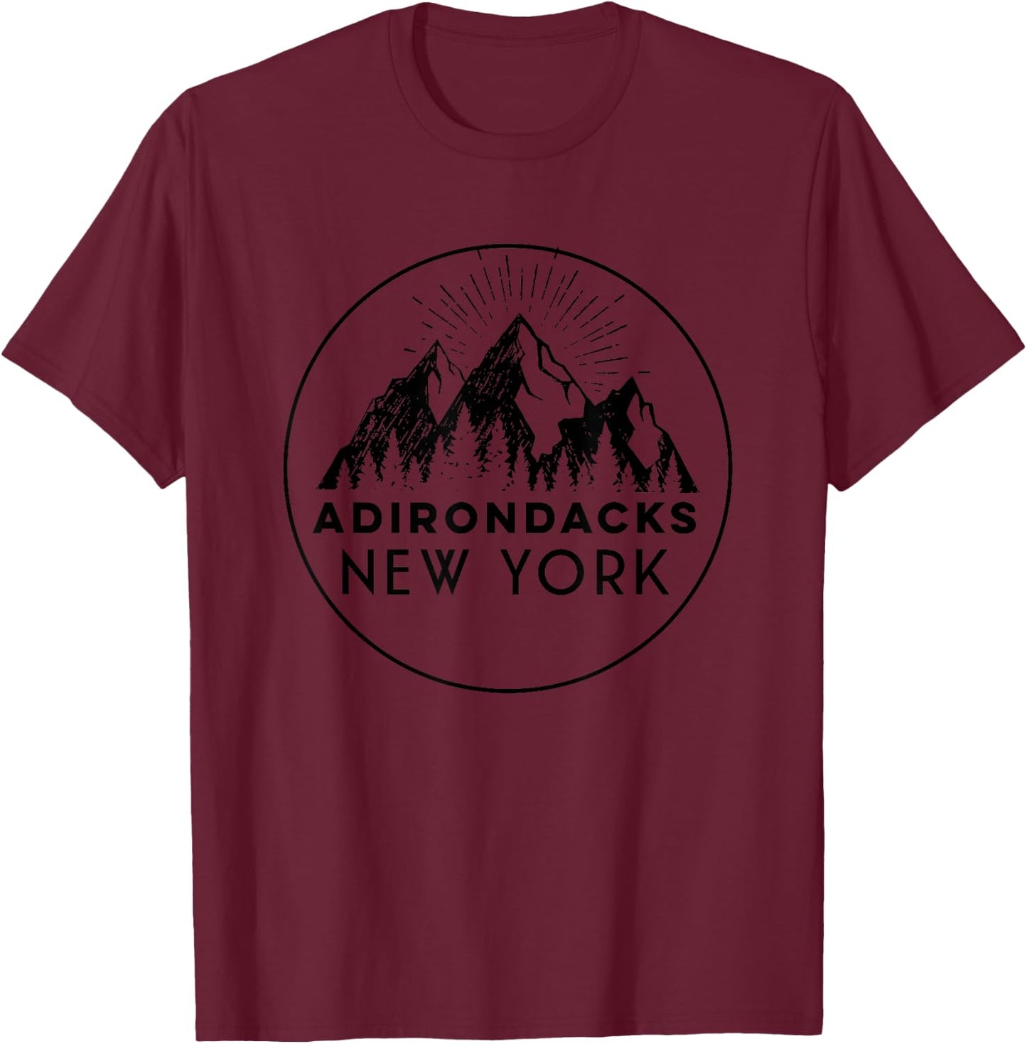 Adirondacks Shirt Women | Adirondacks New York Gift T-Shirt - T-Shirt | Maroon