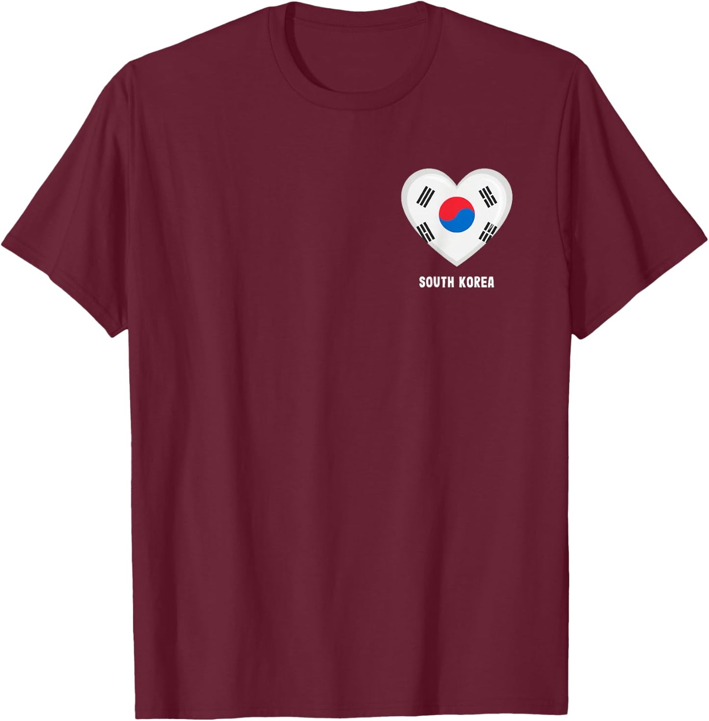 South Korea Flag Shirt | South Korean T-Shirt - T-Shirt | Maroon