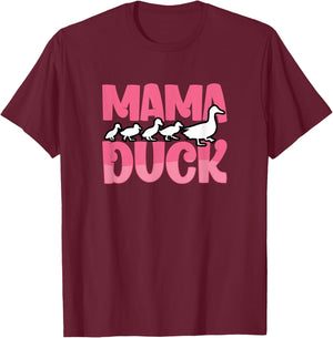 Proud Mama Duck Duckling Animals Cute Duck Bird Lover Mother T-Shirt - T-Shirt | Maroon