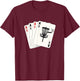 Frisbee Golf Hole In One Ace Cards Funny Disc Golf T-Shirt - T-Shirt | Maroon