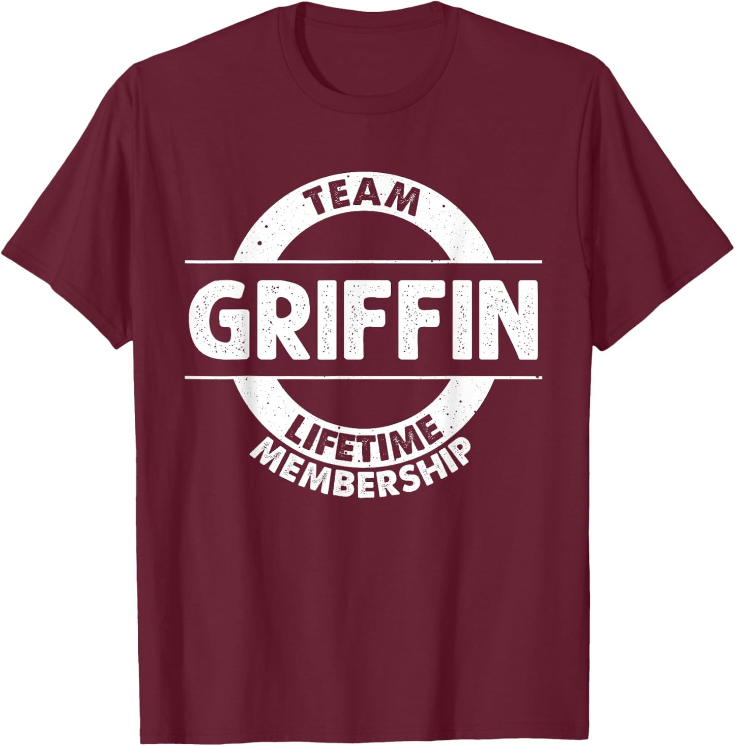GRIFFIN Gift Funny Surname Family Tree Birthday Reunion Idea T-Shirt - T-Shirt | Maroon