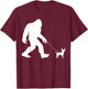 Fun Bigfoot Sasquatch Walking Chihuahua Gag Gift T-Shirt - T-Shirt | Maroon