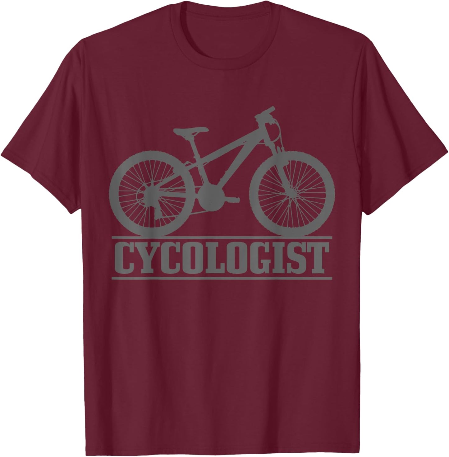 Cycologist Mountain Bike MTB Funny Mountain Biker Gift T-Shirt - T-Shirt | Maroon